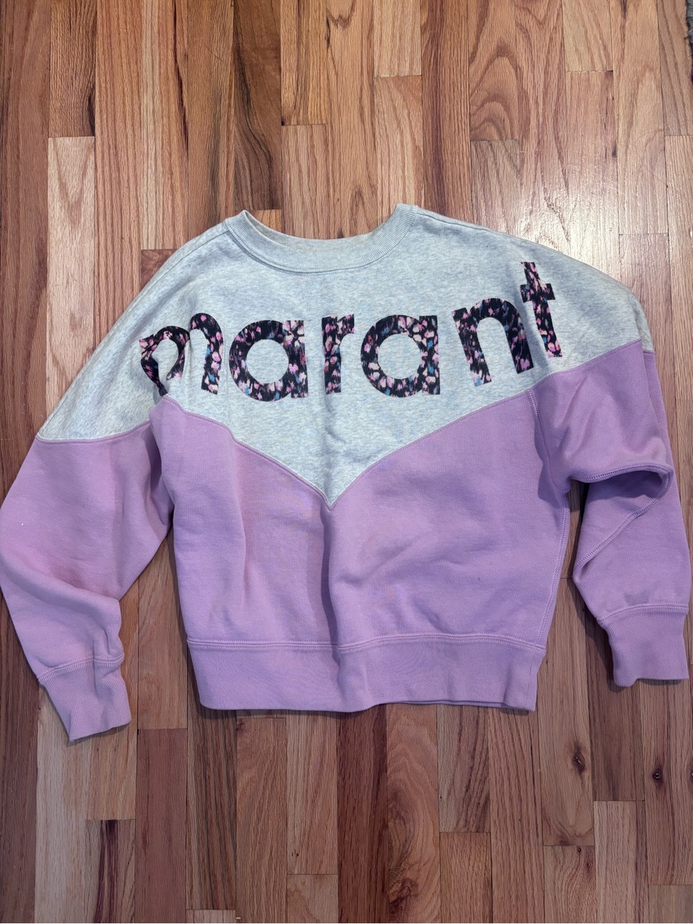Isabel Marant Lavender & Heather Gray Logo Pullover